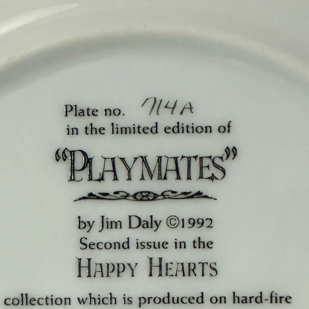 Vintage Bradford Exchange “Playmates” by Jim Daly 1992